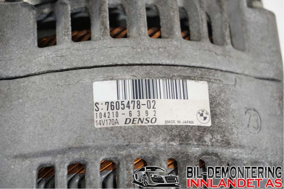 Dynamo til BMW 3-Serie 2012-2018 (F30/F31/F34) (F30/F31/F34) (BMW|12 31 7 605 478|104210-6392|7605478-02)