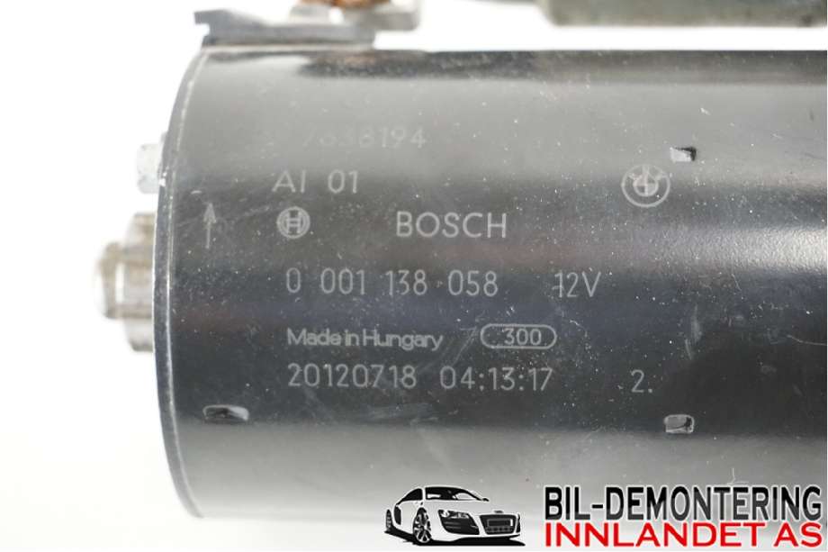 Starter til BMW 3-Serie 2012-2018 (F30/F31/F34) (F30/F31/F34) (BMW|12 41 7 638 194||000138058)