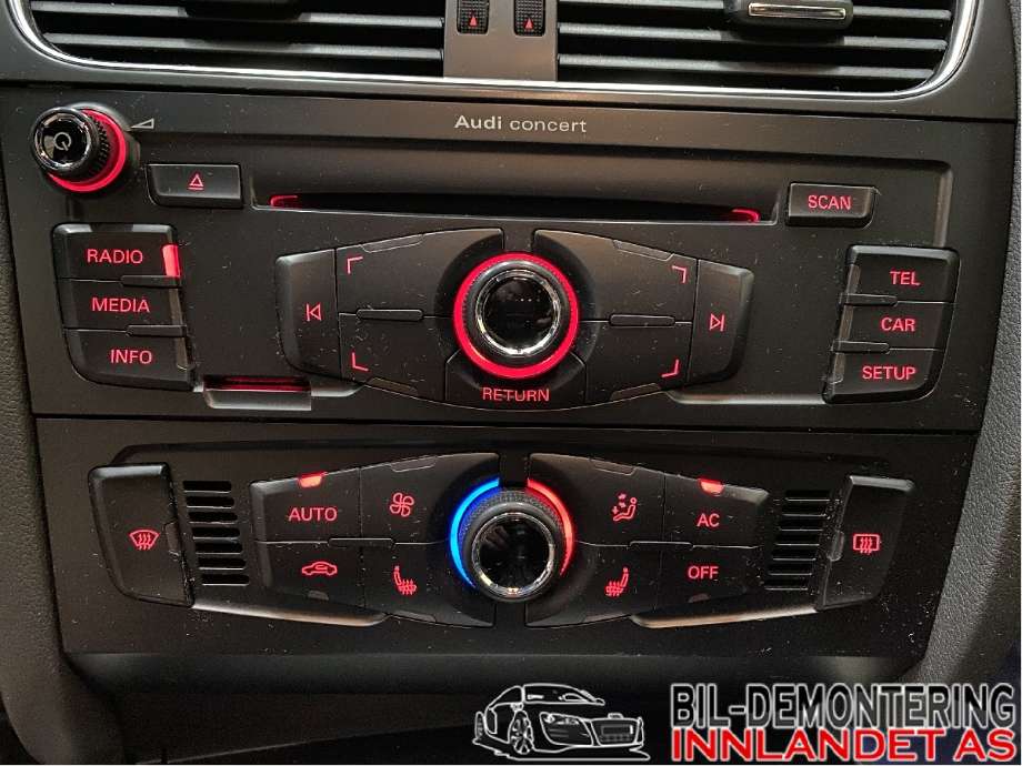 Varmeapparat betjening til Audi A4 2007-2014 (Type IV) (B8) (B8) (AUDI|8T1 820 043 AH|)
