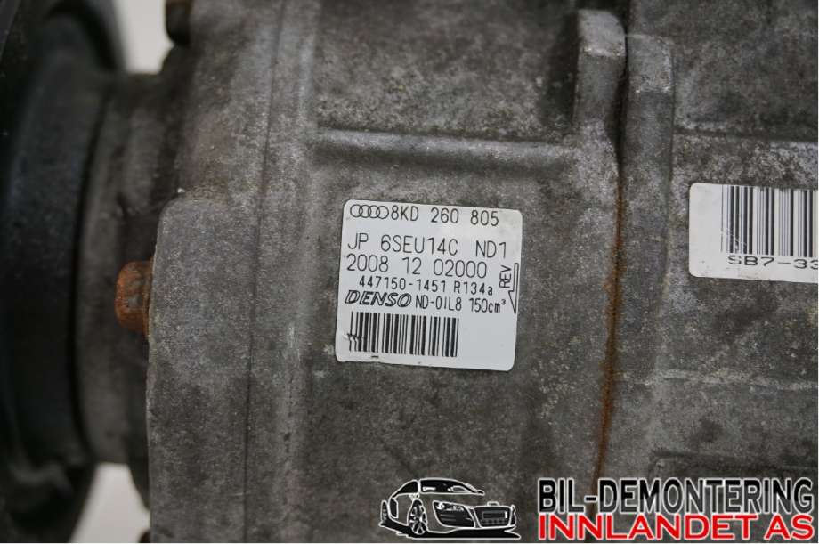 Aircondition kompressor til Audi A5 2007-2016 (Type I) (AUDI|8K0 260 805 L||8KD260805)
