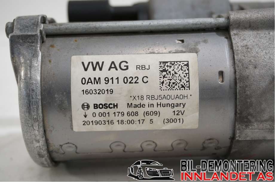 Starter til Škoda Octavia 2017-2020 (Type III, Fase 2) (SKODA|0AM 911 022 C|0AM 911 022 CX|0AM911022C)