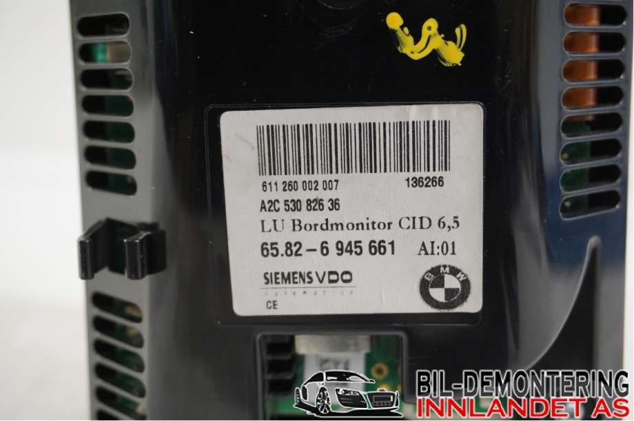 Instrument kjørecomputer til BMW 5-Serie 2003-2010 (E60/E61) (E60/E61) (BMW|65 82 9 193 758||A2C53082636)