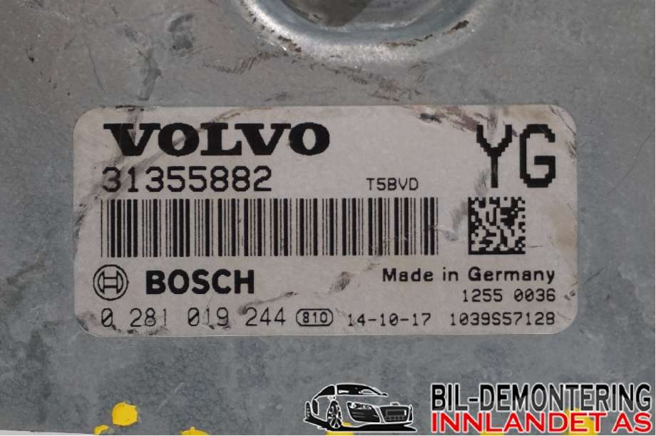 Styreenhet motor til Volvo V60/V60 CC 2013-2018 (Type I, Fase 2)  (VOLVO|36002136|0281019244|31355882)