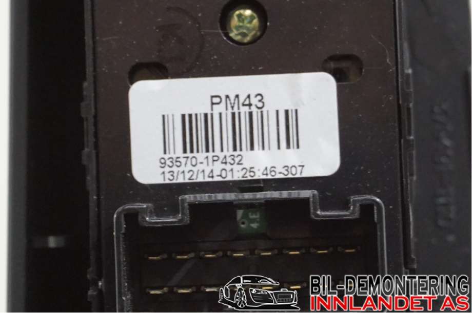 Bryter ruteheis til Kia Venga 2010-2017  (KIA|935701P432EQ||93570-1P432)