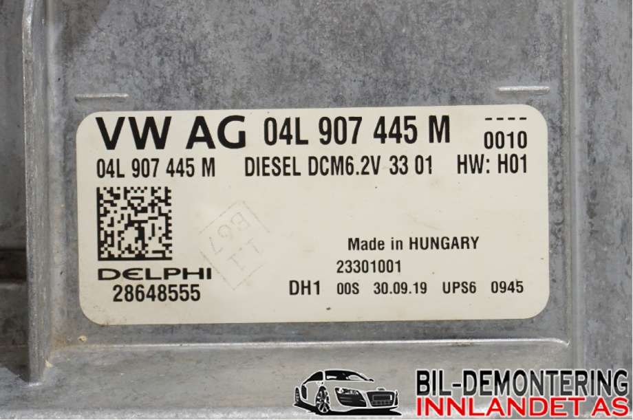 Styreenhet motor til VW Transporter / Caravelle 2019-->> (T6.1) (T6.1) (VOLKSWAGEN TYPE 1 T61|04L 906 056 SB||04L907445M)