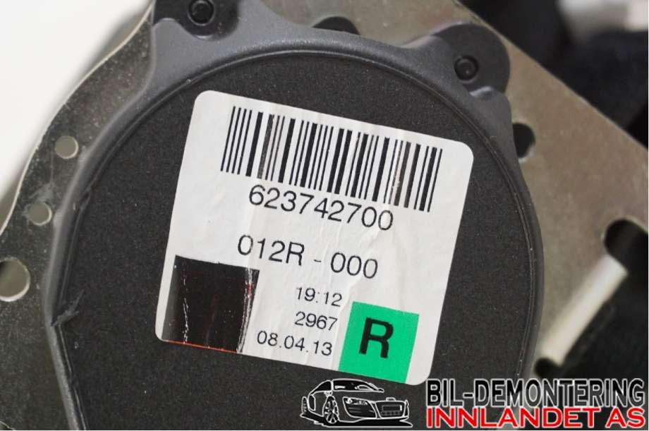 Sikkerhetsbelte foran høyre til BMW 3-Serie 2012-2018 (F30/F31/F34) (F30/F31/F34) (BMW|72 11 7 383 318||N045VN61834)