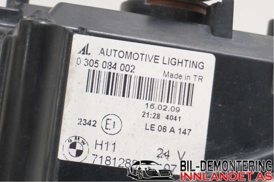 Tåkelykt høyre foran til BMW 1-Serie 2004-2011 (E81/E82/E87/E88) (E81/E82/E87/E88) (BMW|63 17 7 181 288|0305084002|1305326323)