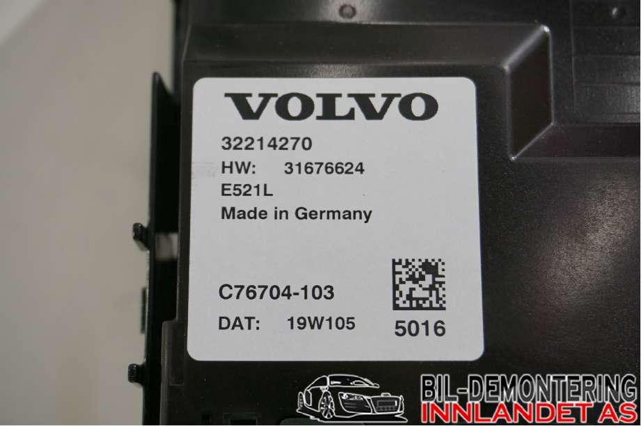 Styreenhet elektrisk bakluke til Volvo XC60 2017-->> (Type II)  (VOLVO|31650004|31419677|32214270)