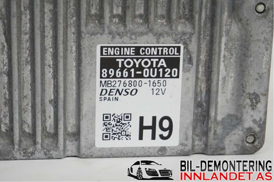 Styreenhet motor til Toyota Yaris 2014-2020 (Type III, Fase 2) (TOYOTA|896610U120|MB276800-1650|89661-0U120)