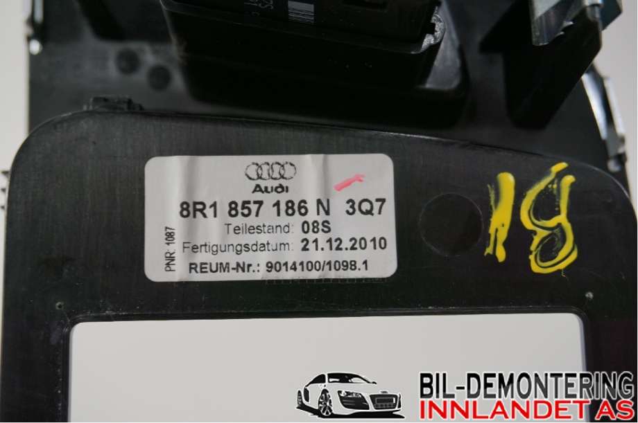 Innredning diverse til Audi Q5 2008-2012 (Type I, Fase 1)  (AUDI|8R1 857 186 N|)