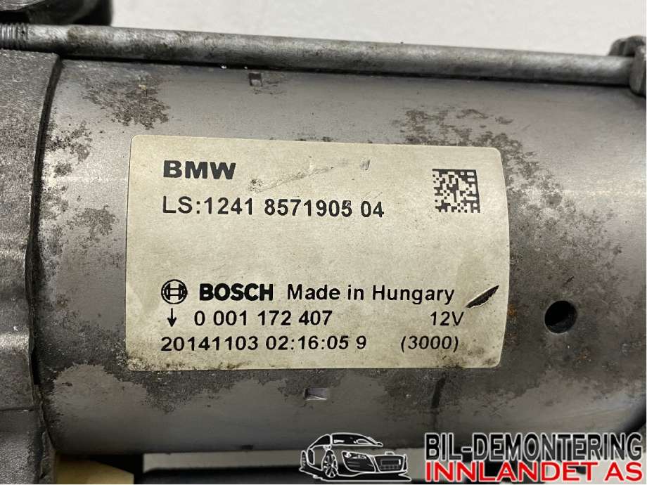Starter diesel til BMW 1-Serie 2015-2019 (Fase 2) (F20/F21) (F20/F21) (BMW|12 41 8 587 708||0001172407)