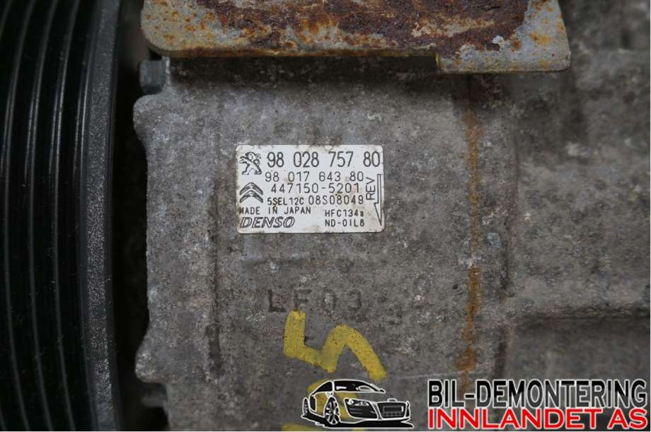 Aircondition kompressor til Peugeot Partner 2015-2019 (Type II, Fase 2)  (PEUGEOT|98 028 757 80|98 197 149 80|447150-5201)