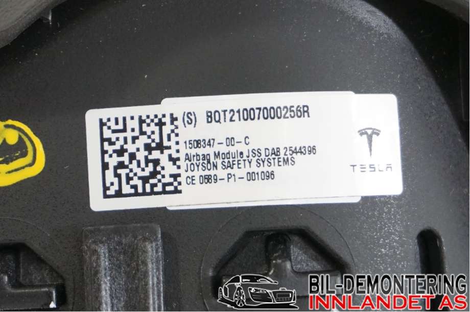 Airbag rattpute til Tesla Model 3 2018-2023 (Fase 1)  (TESLA|1508347-00-D||1508347-00-C)
