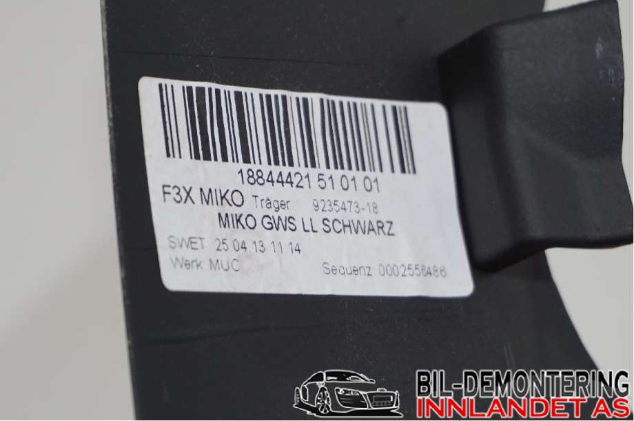 Innredning, Konsoll til BMW 3-Serie 2012-2018 (F30/F31/F34) (F30/F31/F34) (BMW|51 16 9 360 528|51 16 2 405 917|)