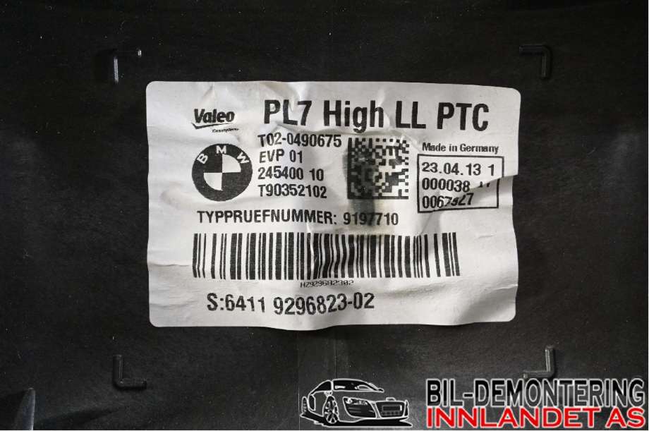 Varmeapparat til Mercedes ML 2011-2015 (Fase 1) (W166) (W166) (MERCEDES|A 166 830 24 60|A 166 906 61 00|64119296823-02)