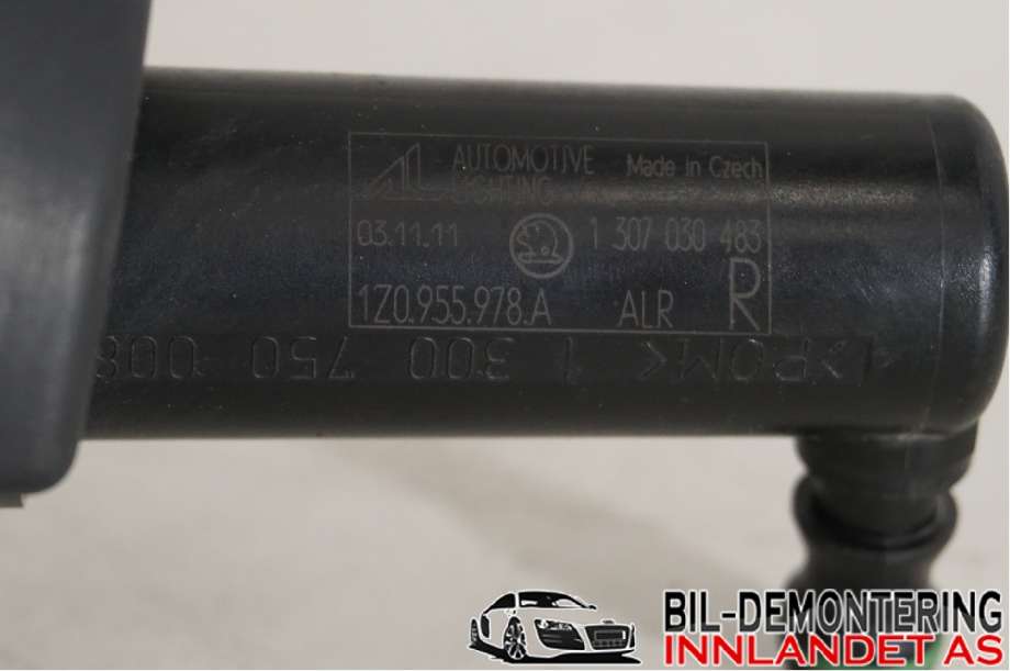 Lyktespylerdyse til Škoda Octavia 2009-2013 (Type II, Fase 2)  (SKODA|1Z0 955 966 B|1Z0 955 978 A|1Z0 807 056A)
