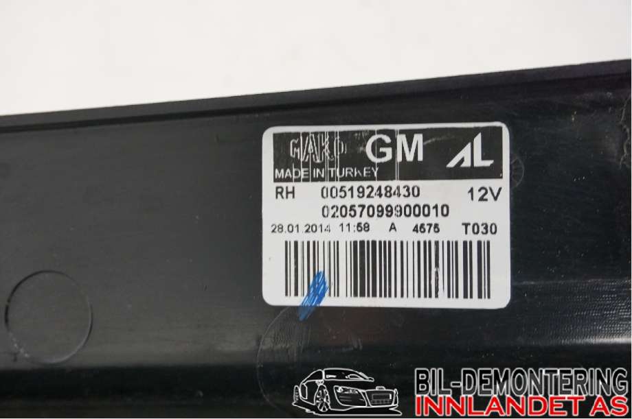 Baklykt høyre til Opel Combo D 2012-2018 (OPEL|95513785|02057099900010|005192408430)