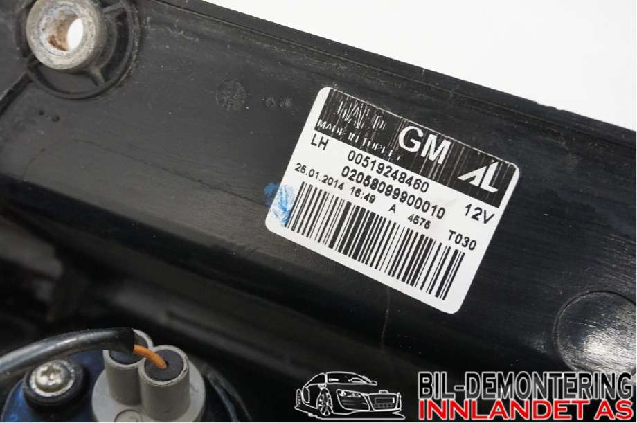 Baklykt venstre til Opel Combo D 2012-2018  (OPEL|95513787|02058099900010|00519248460)