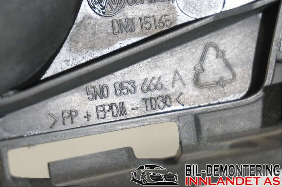 Grill høyre til VW Tiguan 2007-2011 (Type I, Fase 1) (VOLKSWAGEN|5N0 853 666 A|5N0 853 666 A 9B9|5N0853666A)