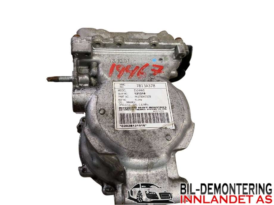 Aircondition kompressor til Mitsubishi Outlander 2012-2015 (Type III, Fase 1)  (MITSUBISHI|7813A483|)