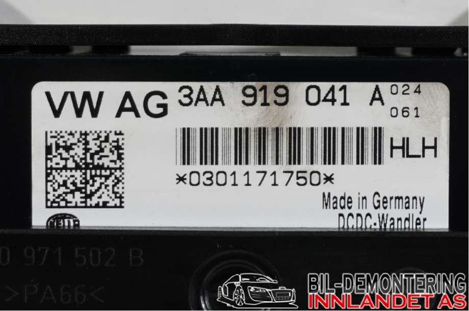 Styreenhet batteri til VW Transporter / Caravelle 2009-2015 (Fase 2) (T5) (T5) (VOLKSWAGEN|3AA 919 041 A||3AA919041A)