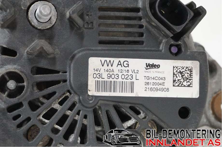 Dynamo til VW Passat 2015-2019 (Fase 1) (B8) (B8) (VOLKSWAGEN|03L 903 023 K||03L903023L)
