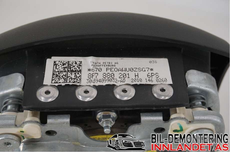 Airbag rattpute til Audi A3 2009-2012 (Type II, Fase 2) (AUDI|8P0 880 201 CD||8P7 880 201 H)