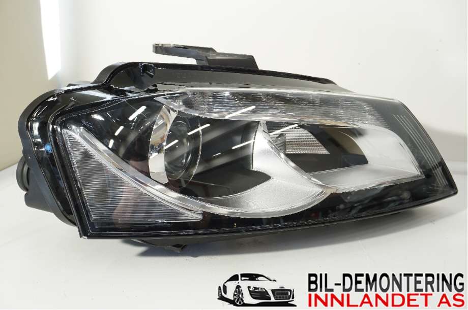Frontlykt høyre halogen til Audi A3 2009-2012 (Type II, Fase 2)  (AUDI|8P0 941 030 BM||8K0 941 597 C)