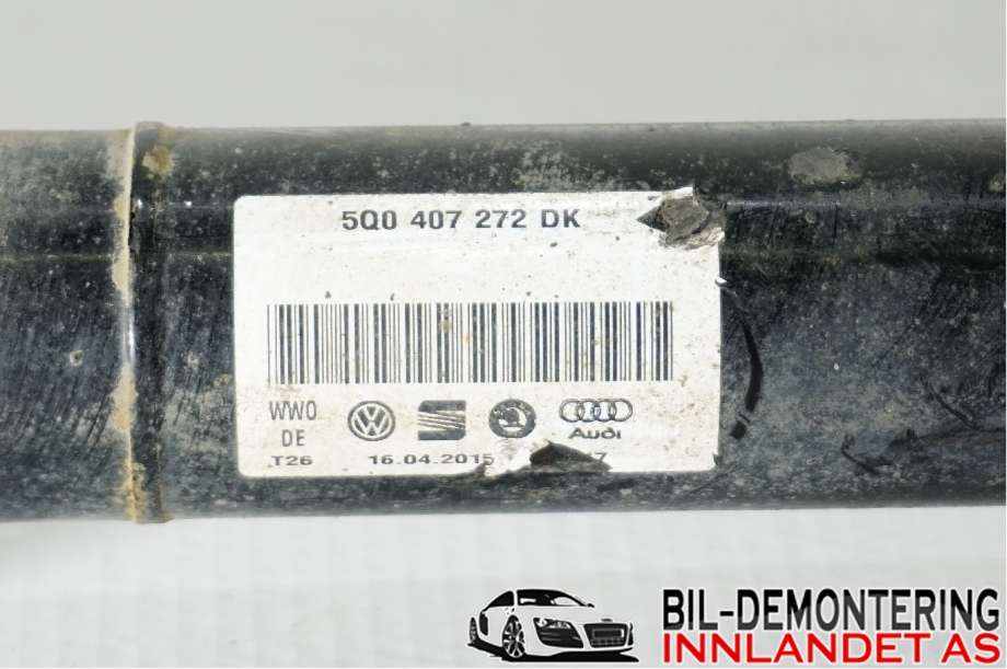 Drivaksel høyre foran, elbil til Audi A3 2012-2016 (Type III, Fase 1)  (AUDI|5Q0 407 272 DK||5Q0407272DK)