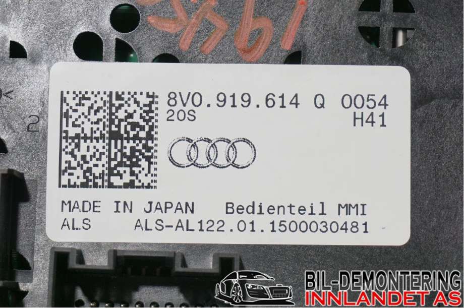 Bilstereo diverse til Audi A3 2012-2016 (Type III, Fase 1) (AUDI|8V0 919 614 Q|)
