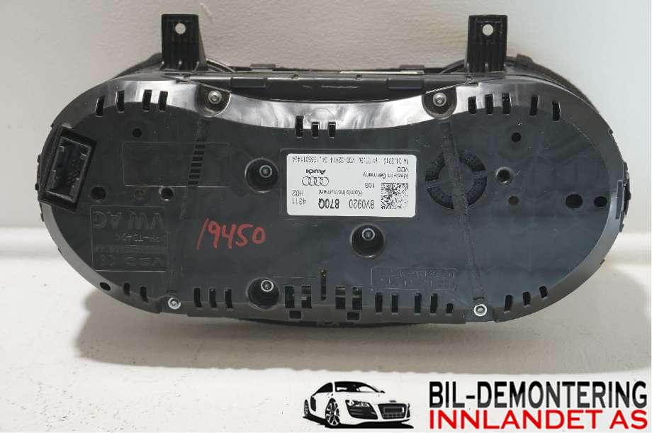 Instrumentpanel til Audi A3 2012-2016 (Type III, Fase 1)  (AUDI|8V0 920 870 Q|)
