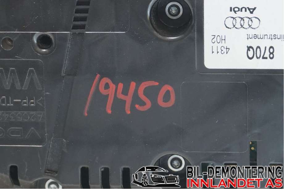 Instrumentpanel til Audi A3 2012-2016 (Type III, Fase 1)  (AUDI|8V0 920 870 Q|)