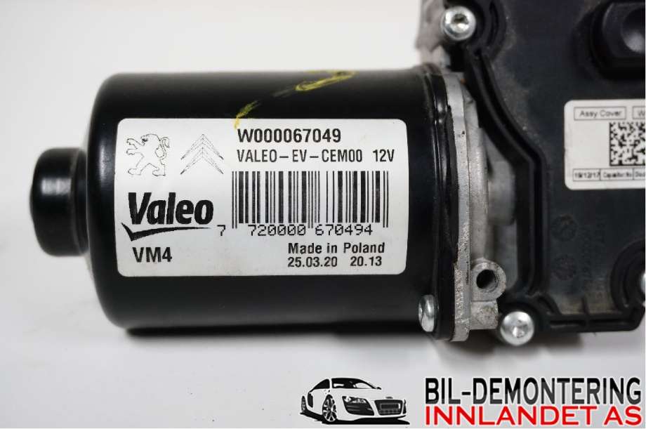 Viskermotor frontrute til Toyota Proace 2016-->> (Type II) (|W000067049)