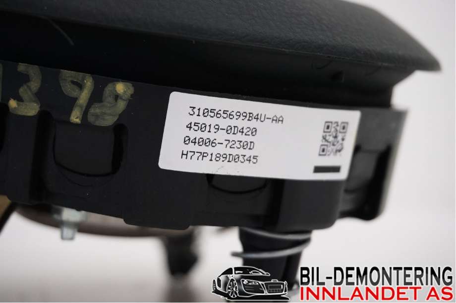 Airbag rattpute til Toyota Yaris 2012-2014 (Type III, Fase 1) (TOYOTA|451300D350C0||45019-0D420)