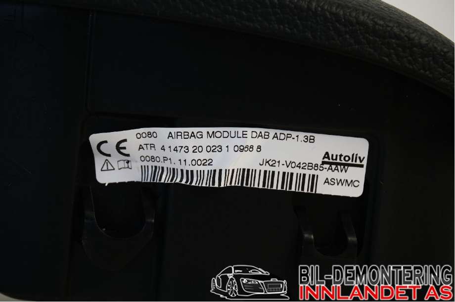 Airbag rattpute til Ford Transit Custom 2013-2023 (Type I) (FORD|JK21-V042B85-AB3ZHE||JK21-V042B85-AAW)