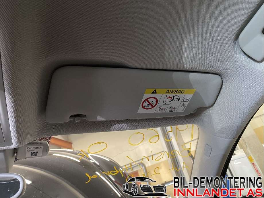 Solskjerm til Audi A3, 2012-2016 (Type III, Fase 1) (AUDI|8V0 857 552 R)
