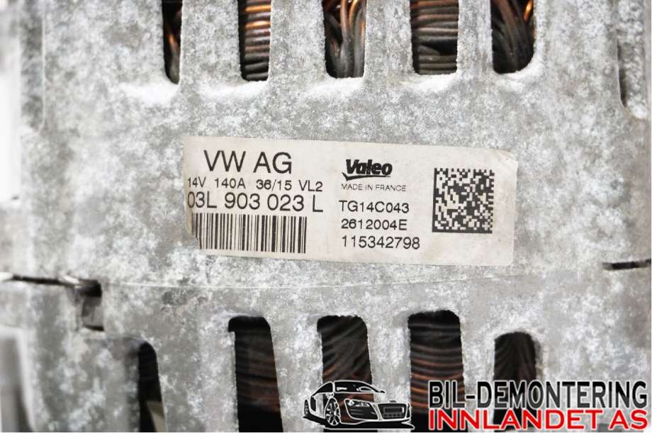Dynamo til VW Passat 2015-2019 (Fase 1) (B8) (B8) (VOLKSWAGEN|03L 903 023 L|)