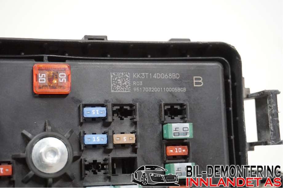 Sikringsboks til Ford Transit Custom 2013-2023 (Type I)  (FORD|KK3T-14D068-BD||KK3T14D068BD)