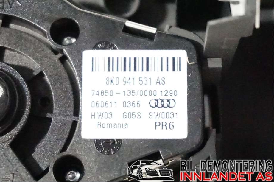 Bryter lys til Audi A5 2007-2016 (Type I) (AUDI|8K0 941 531 AS|)