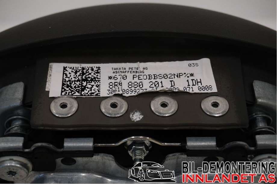 Airbag rattpute til Audi Q5 2008-2012 (Type I, Fase 1)  (AUDI|8R0 880 201 AR||8R0 880 201 D)