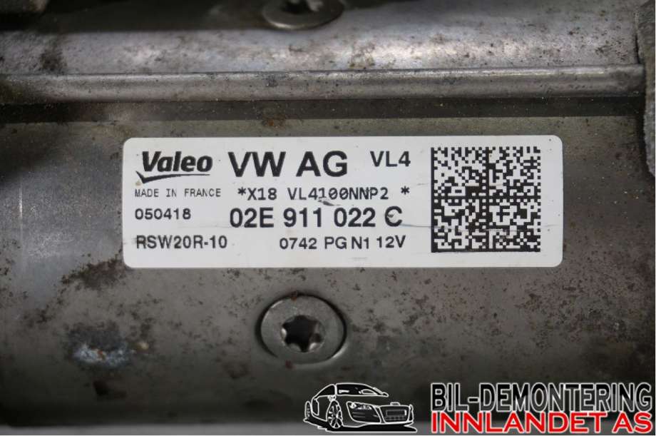 Starter diesel til VW Passat 2015-2019 (Fase 1) (B8) (B8) (VOLKSWAGEN|02E 911 022 C||02E911022C)
