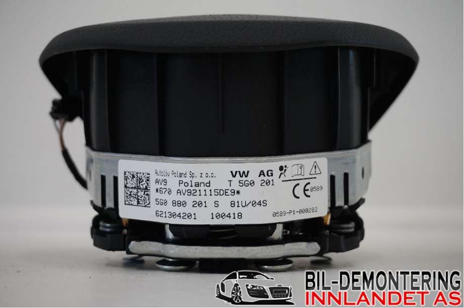 Airbag rattpute til VW Passat 2015-2019 (Fase 1) (B8) (B8) (VOLKSWAGEN|5G0 880 201 S|)