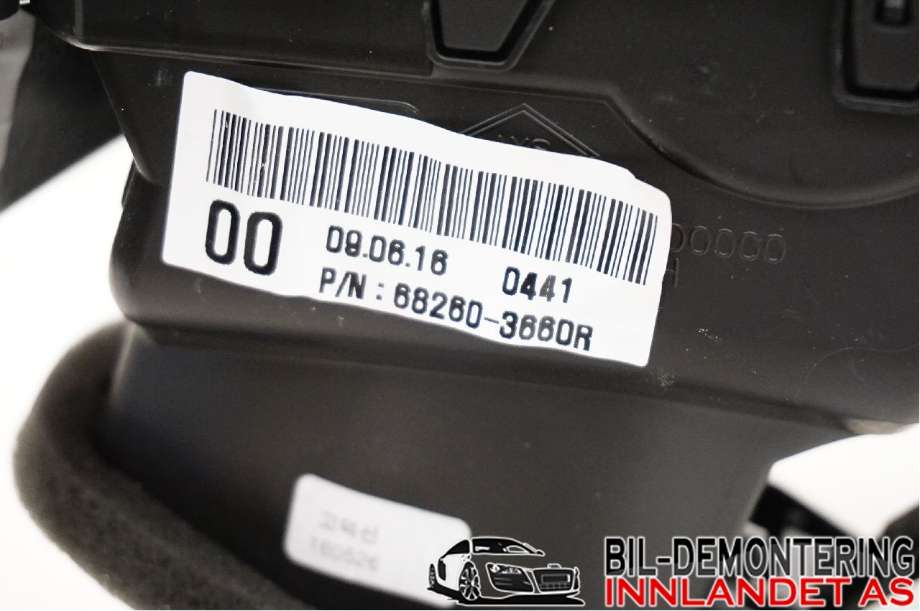 Dashbord friskluftdyse til Renault Talisman 2016-->> (RENAULT|68260-3660R|)