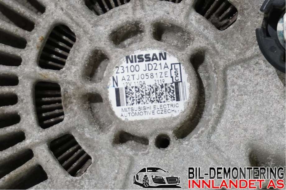 Dynamo til Nissan Qashqai 2010-2014 (Type I, Fase 2)  (NISSAN|23100JD21A|)