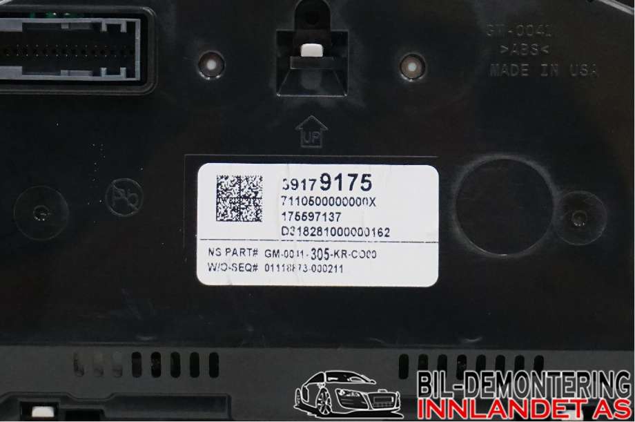 Instrumentpanel til Opel Astra K 2015-->>  (OPEL|39179175||39179178)