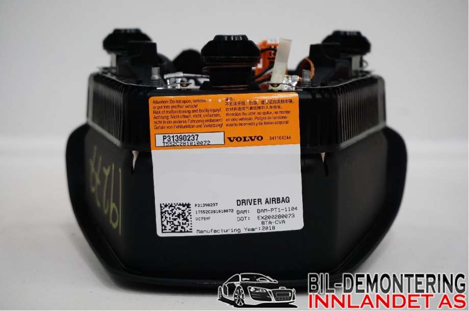 Airbag rattpute til Volvo V60/V60 CC 2013-2018 (Type I, Fase 2)  (VOLVO|31390237|)