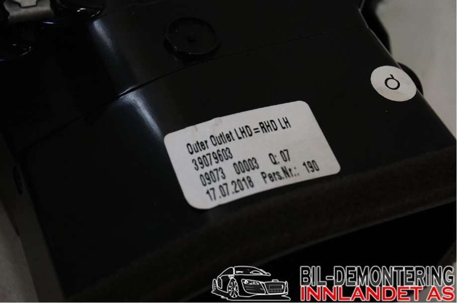 Dashbord friskluftdyse til Opel Astra K 2015-->> (OPEL|39011708|39039986|39079555)