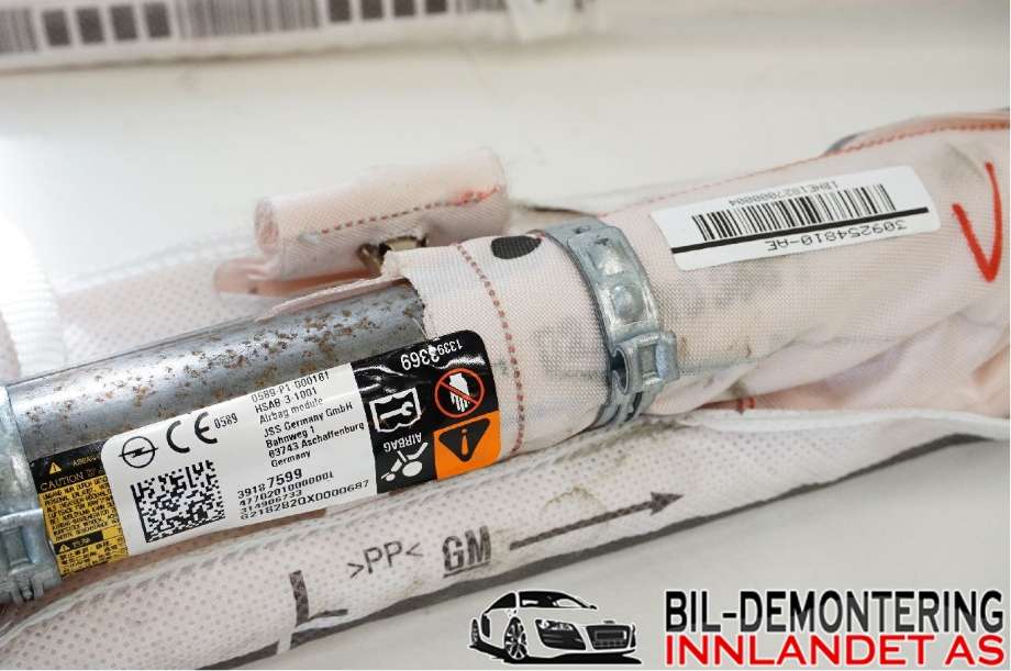 Airbag gardin venstre til Opel Astra K 2015-->> (OPEL|39163258||39187599)