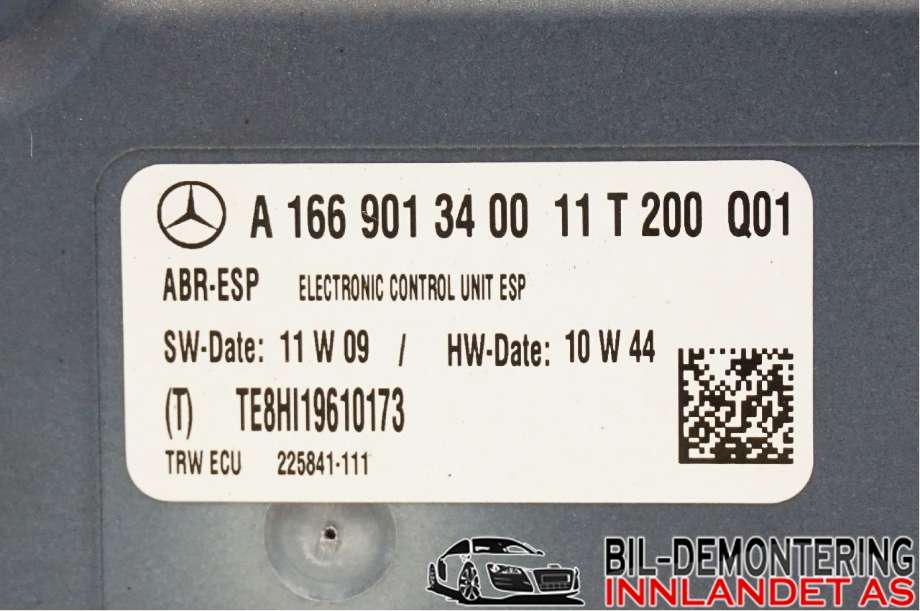 ABS sentral til Mercedes ML 2011-2015 (Fase 1) (W166) (W166) (MERCEDES|A 166 431 11 12|A 166 431 27 12|A166 431 15 12)