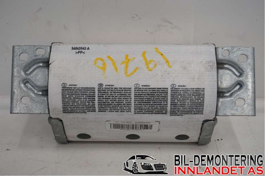 Airbag passasjer til BMW 3-Serie 2005-2011 (E90/E91/E92/E93) (E90/E91/E92/E93) (BMW|72 12 9 138 247|08B0105B1291V|39913824704Y)